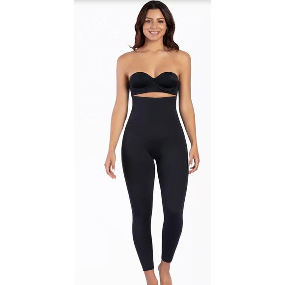 Brand New Curveez Women's Large Black Stunning Shape Shapewear Leggings Hi Waist - Picture 1 of 14